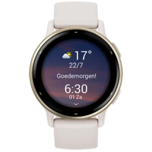 Garmin Vivoactive 5 Goud (Beige Siliconenband)