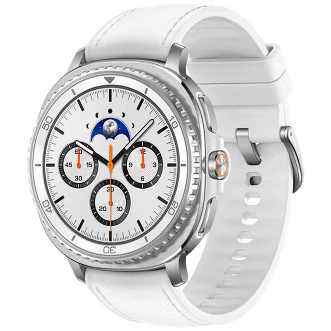 Samsung Galaxy Watch 8 Classic 4G Zilver (Witte Band) – Image 2