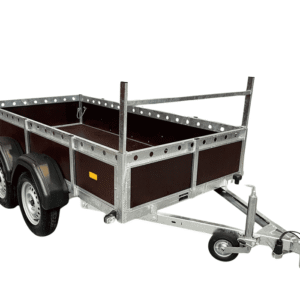 Aanhangwagen dubbelas 257x132cm 750kg ongeremd