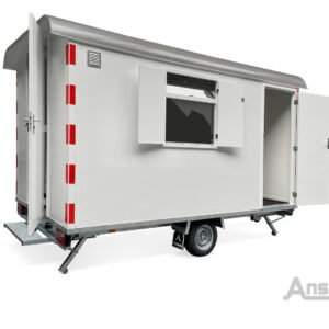 Anssems schaftwagen 1400kg 292x188x211cm geremd met Toilet