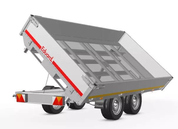 Eduard Kipper dubbelas 2700kg 330x180cm geremd – Image 2