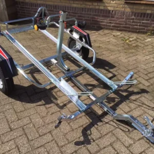 Fietsaanhangwagen van 2 elektrische fietsen voor vervoer