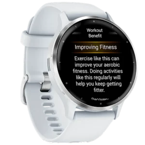 Garmin Venu 3 Zilver (Witte Siliconenband)