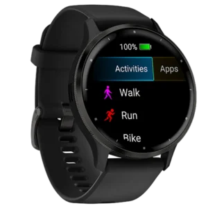 Garmin Venu 3 Zwart (Zwarte Siliconenband)