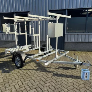 Steiger aanhangwagen enkelas 257x150cm hoog 750kg ongeremd