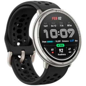 Amazfit Active 2 Round Zwart (Zwarte Siliconenband)