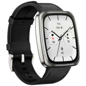 Amazfit Active 2 Square Zilver (Zwarte Leren Band)