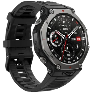 Amazfit T Rex 3 Grijs (Zwarte Siliconenband)