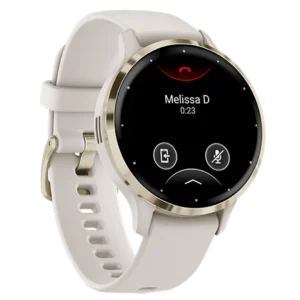 Garmin Venu 3S Goud (Witte Siliconenband)