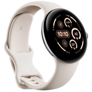 Google Pixel Watch 3 45mm Zilver (Beige Band)
