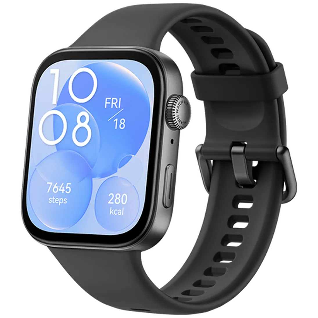 Huawei Watch Fit 3 Zwart (Zwarte Siliconenband) – Image 5