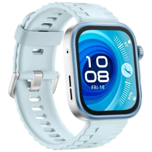 Huawei Watch Fit 4 Pro Zilver (Blauwe Rubberen Band)