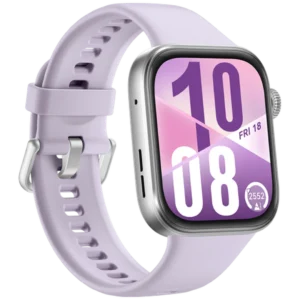 Huawei Watch Fit 4 Zilver (Paarse Rubberen Band)