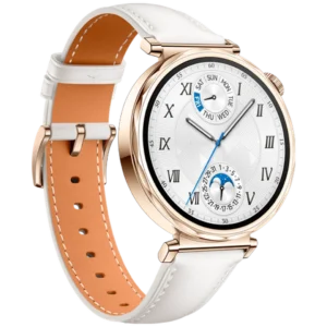 Huawei Watch GT 5 41mm Goud (Witte Leren Band)