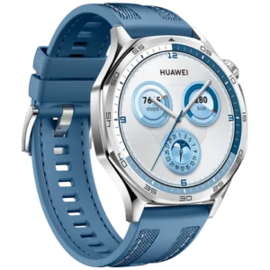 Huawei Watch GT 5 46mm Zilver (Blauwe Textiel Band)
