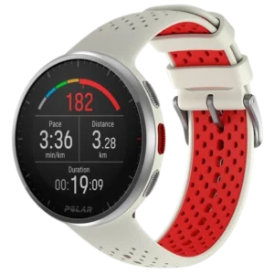 Polar Pacer Pro Zilver Witte Band