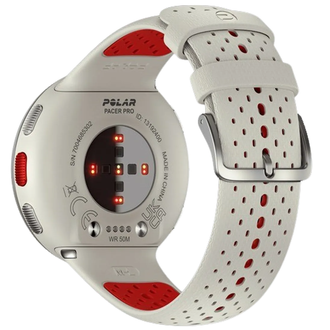 Polar Pacer Pro Zilver Witte Band – Image 2