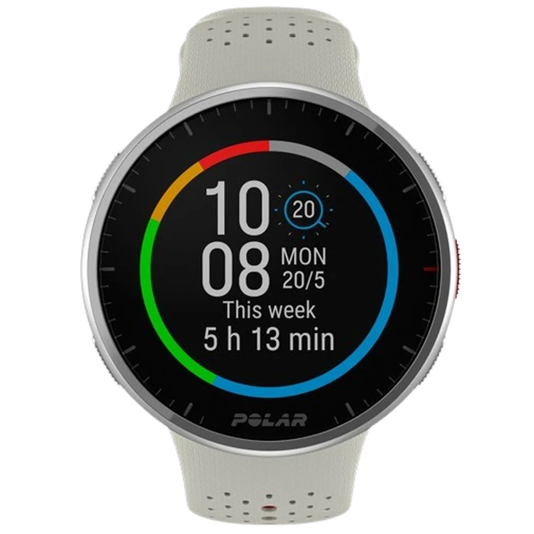 Polar Pacer Pro Zilver Witte Band – Image 4