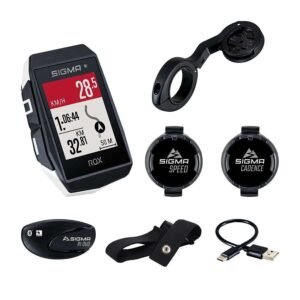 GPS Fietscomputer Sigma Sport ROX 11.1 EVO HR Cadans Snelheid Wit
