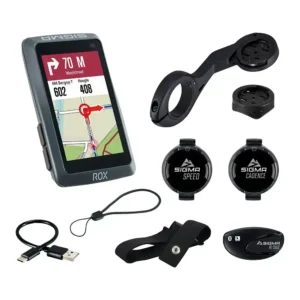 Sigma Sport ROX 12.1 EVO GPS Fietscomputer Bundel Grijs