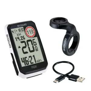 GPS Fietscomputer Sigma Sport ROX 4.0 Endurance Top Mount Wit