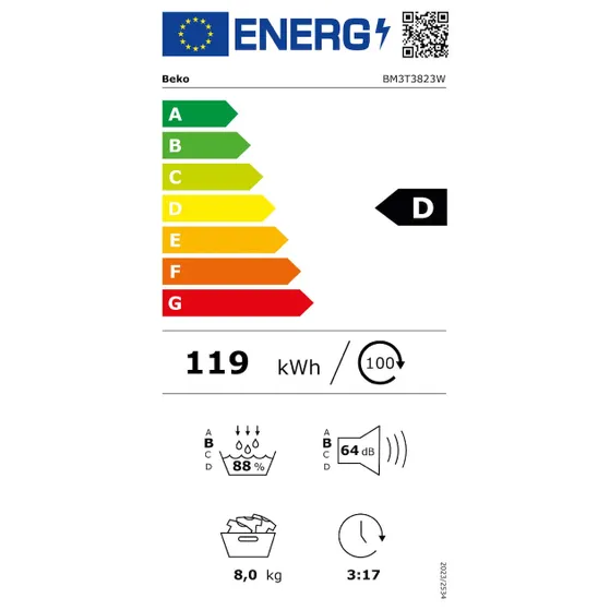 Drogers Beko BM3T3823W Wit – Image 2