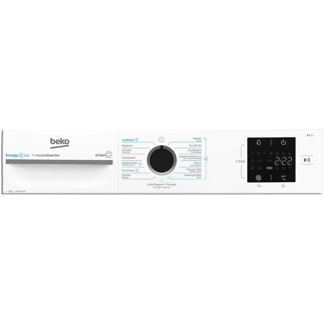 Wasmachines Beko BM3WFU3741W EnergySpin Wit – Image 7