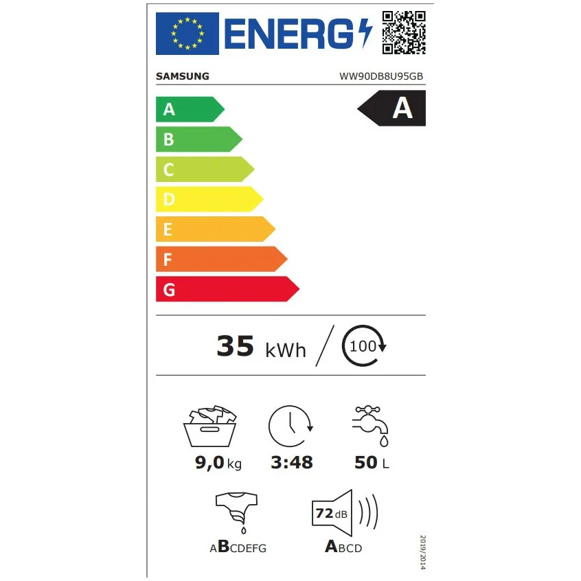 Wasmachines Samsung WW90DB8U95GBU3 Zwart – Image 2